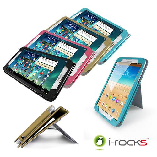 i-rocks Galaxy Tab3 8.0皮革保護套-黑.藍.桃紅.駝色 (IRC22W)