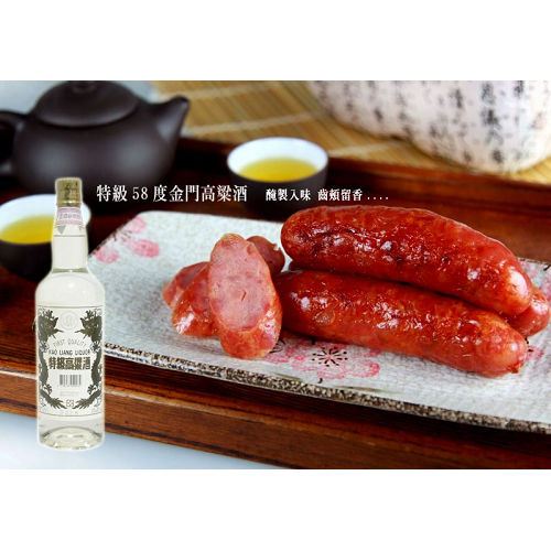 【一等鮮】金門58度高梁酒香腸+紅麴香腸任選4包(300g/包)