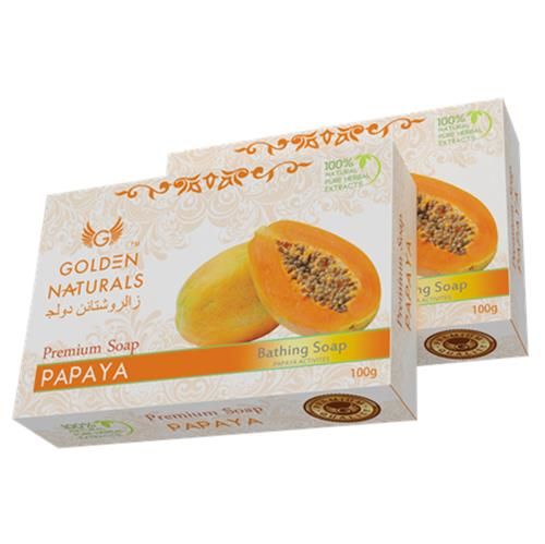 【新貨到-印度GOLDEN NATURALS】木瓜美膚皂(15入特惠組)