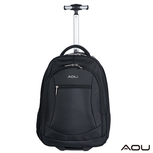 【AOU微笑旅行】商務型-拉桿後背包 電腦包(素面104-003)