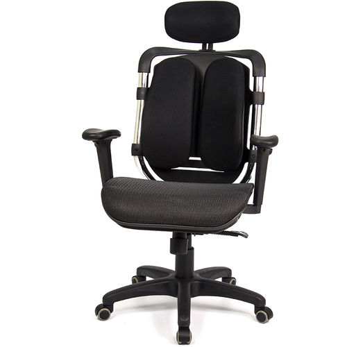 aaronation 愛倫國度 - 黑爪網布坐墊雙背式辦公電腦椅 (i-119MHSGA-1) 