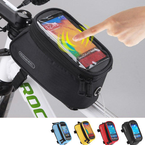 PUSH!自行車用品 2015款加大碼自行車前置物袋 手機袋 上管袋 工具袋可裝5.5吋屏手機