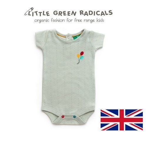 【英國Little Green Radicals】有機棉短袖包屁衣(淺綠色)
