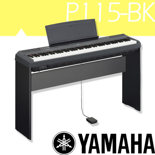 【YAMAHA 山葉】標準88鍵多功能數位鋼琴-公司貨保固(P115BK)