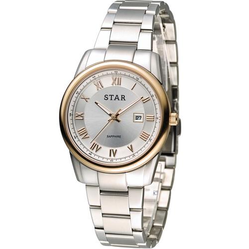STAR 時代 時尚摩登仕女腕錶 1T1512-111RG-W 銀