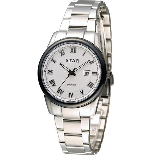 STAR 時代 時尚摩登仕女腕錶 1T1512-111S-W 白