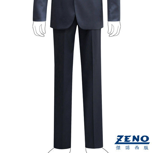 ZENO傑諾 型男時尚宴會修身平口西褲‧深紫30~42