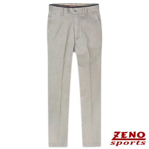 ZENO傑諾 高磅數質感彈性無摺休閒長褲‧灰色32~42