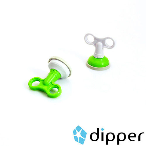 dipper 強力吸盤壁掛二入組-綠/白-行動