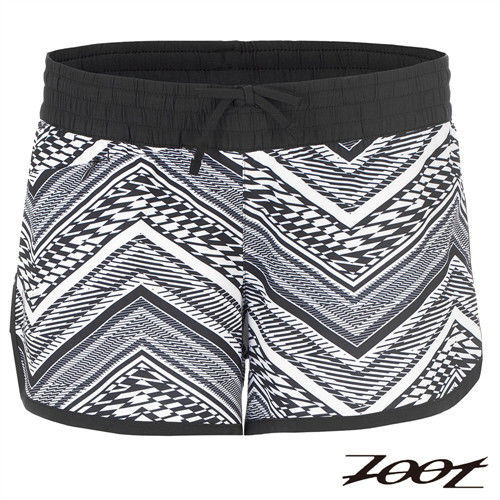 ZOOT 頂級極致冰涼感3吋綁帶式跑褲(女)(圖騰白) Z1604011