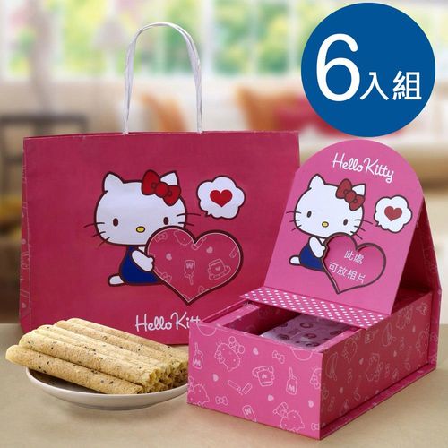 Hello Kitty-芝麻蛋捲禮盒-相框收納盒(64g-3包入-盒)(6入組)