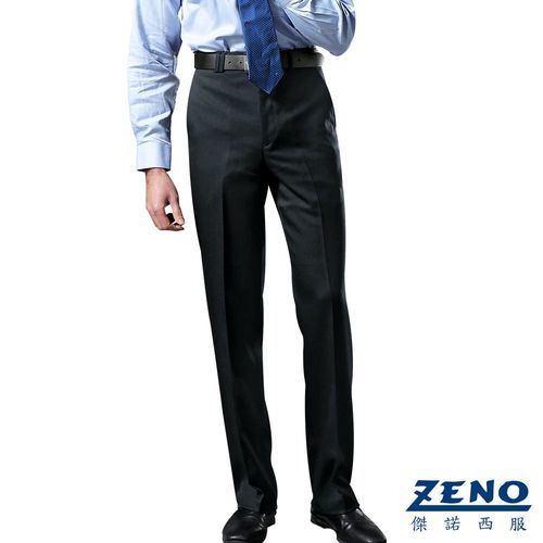 ZENO傑諾 沉穩斜紋紳士平面西裝褲‧暗藍33-42