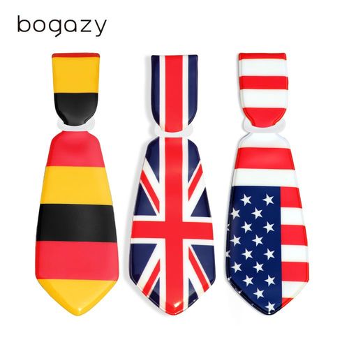 【Bogazy】領帶造型行李吊牌(國旗系列)