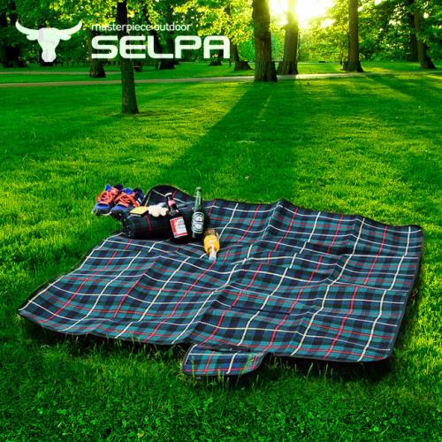 【韓國SELPA】戶外防水處理絨毛野餐墊/寶寶爬行墊/地墊/地布(大型)超值兩入組