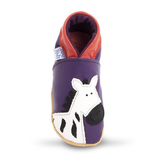 【英國Daisy Roots】百年手做全皮革幼兒鞋學步鞋童鞋（小斑馬/紫色）