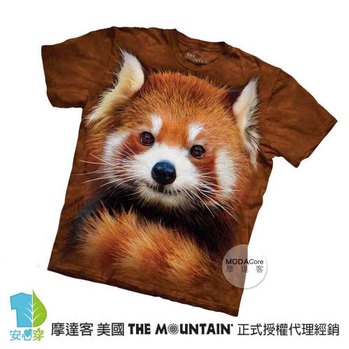 【摩達客】(預購)美國進口The Mountain 紅貓熊小熊貓 純棉環保短袖T恤