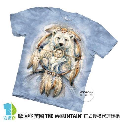 【摩達客】(預購)美國進口The Mountain 聖靈白熊 純棉環保短袖T恤