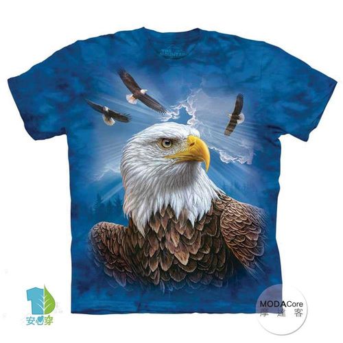 【摩達客】(預購)美國進口The Mountain 鷹之守護 純棉環保短袖T恤