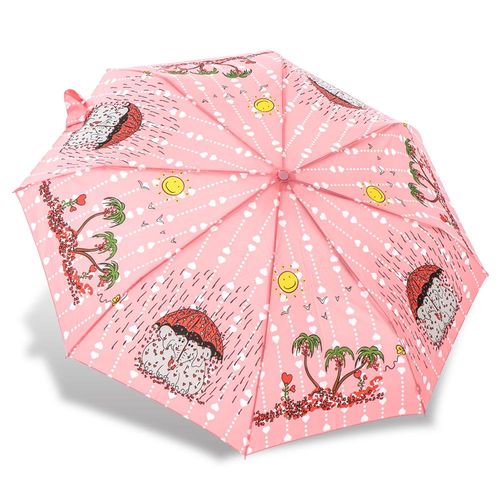 RAINSTORY雨傘-心心象印(粉)抗UV個人自動傘