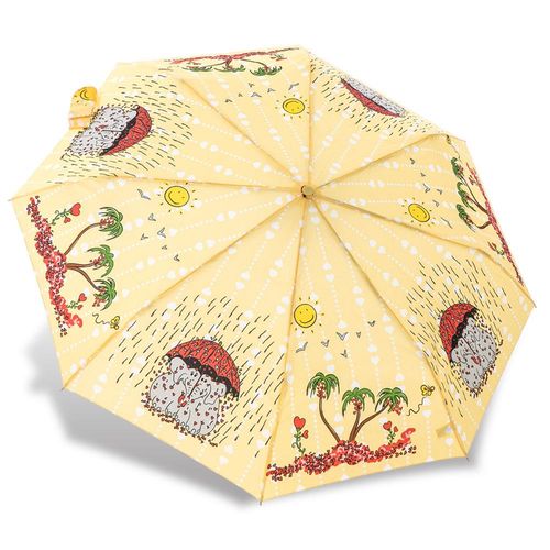 RAINSTORY雨傘-心心象印(黃)抗UV個人自動傘