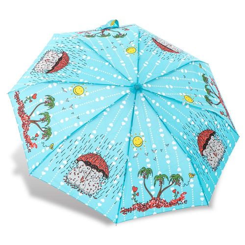 RAINSTORY雨傘-心心象印(藍)抗UV個人自動傘