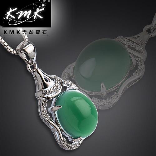 KMK天然寶石【吉祥殿堂】南非辛巴威天然綠玉髓-項鍊