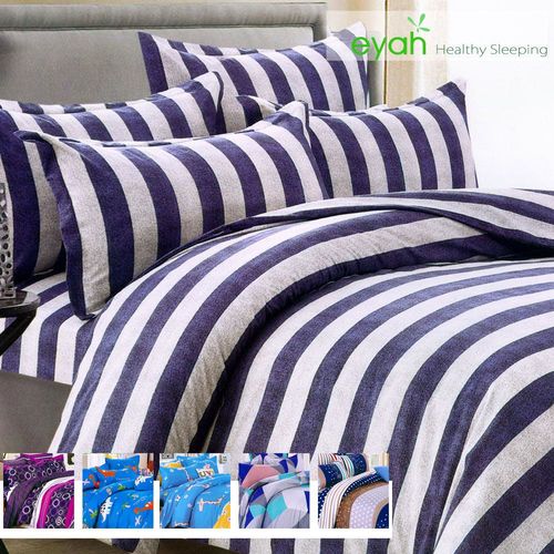 eyah宜雅頂級極細柔絲絨單人床包被套3件組多色可選