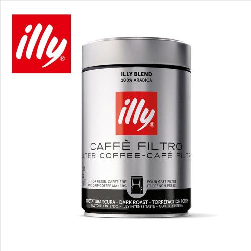 【ILLY】意利美式咖啡深焙咖啡粉250g(二罐組)