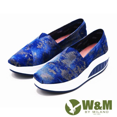 W&M BOUNCE厚底增高休閒鞋 女鞋-藍(另有黑、米)