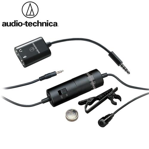 日本鐵三角Audio-Technica領夾式電容麥克風全指向麥克風雙單聲道麥古風ATR3350iS (含手機轉接器adapter)