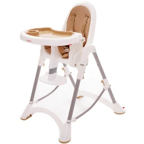 myheart餐椅 布朗棕折疊式兒童安全餐椅