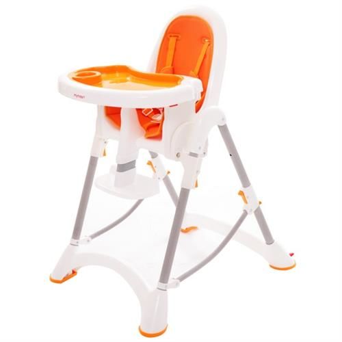 myheart餐椅 甜甜橘折疊式兒童安全餐椅
