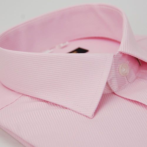 任-【金安德森】粉色斜紋窄版長袖襯衫