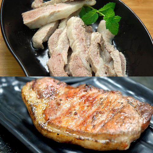 【築地一番鮮】頂級松阪豬肉4包+優酪豬厚切肉排4包(300g/包) 