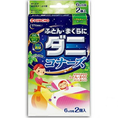 日本原裝進口KINCHO棉被枕頭用驅蟎消臭片(2個入)*6