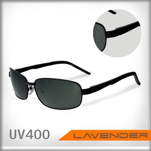 Lavender彈簧腳偏光太陽眼鏡1421C2-黑
