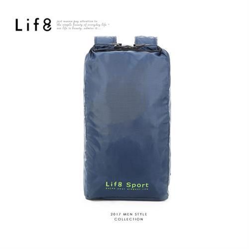 Life8-Sport 輕量 大容量收納後背包-06368-藏藍色
