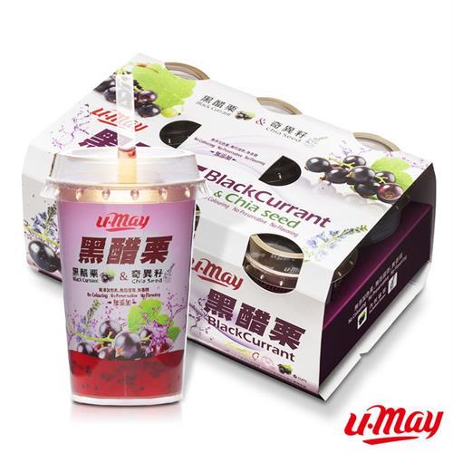 【U-MAY】 黑醋栗奇亞籽健康凍飲(220g/6瓶)
