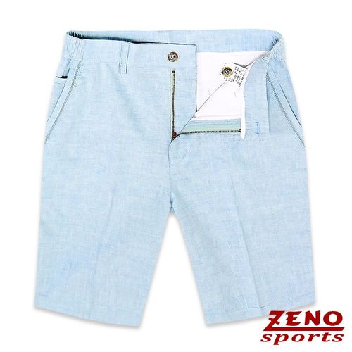 ZENO傑諾 竹纖維透氣彈力短褲‧淺藍M-3XL
