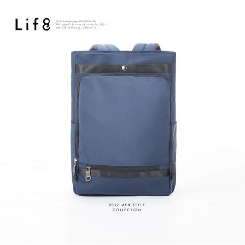 Life8-Casual 防滲透 雙背式托特包-06380-午夜藍/橄欖綠