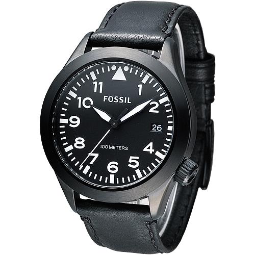 FOSSIL 暗黑勇士時尚大錶徑腕錶-黑(AM4515)