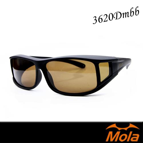 MOLA 摩拉近視可戴包覆式偏光太陽眼鏡 套鏡 墨鏡-3620Dmbb