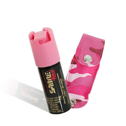 SABRE沙豹防身噴劑-粉紅迷彩皮套
