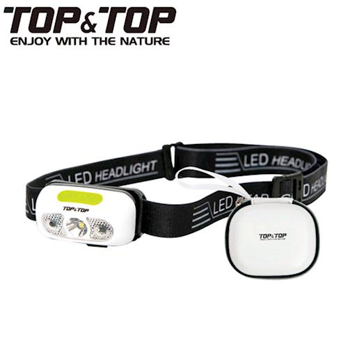 【韓國TOPTOP】運動傳感USB充電LED頭燈 露營 登山 