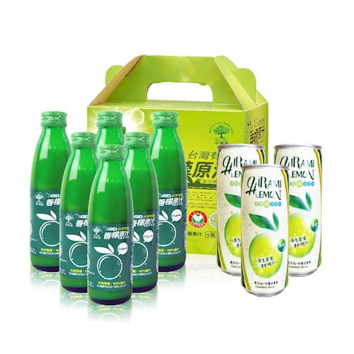 【香檬園】台灣原生種有機香檬原汁6入超值組加贈3瓶香檬氣泡水(新品推薦)