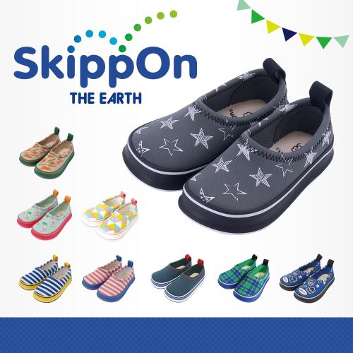 【日本SkippOn】兒童休閒機能鞋〈黑底滿天星〉