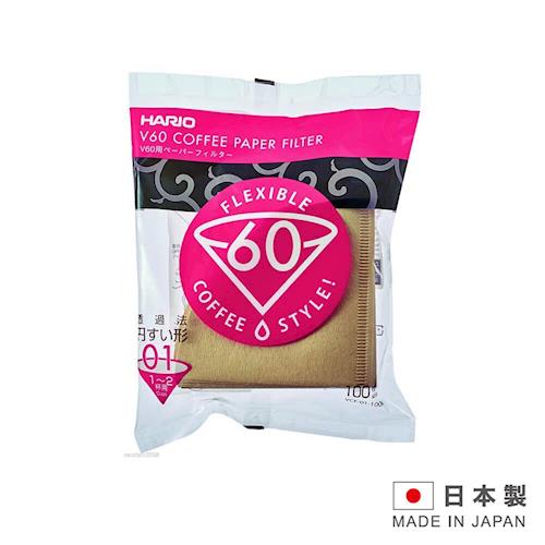 HARIO 日本製造 咖啡濾紙1-2杯用 VCF-01-100M-100入
