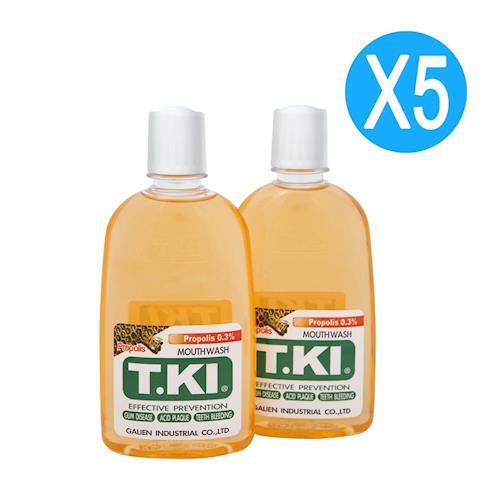 T.KI蜂膠漱口水350mlX5組買一送一共10瓶(加贈T.KI蜂膠牙膏體驗品X5)