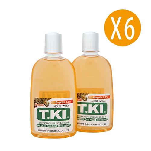 T.KI蜂膠漱口水350mlX6組買一送一共12瓶(加贈T.KI蜂膠牙膏體驗品X6)