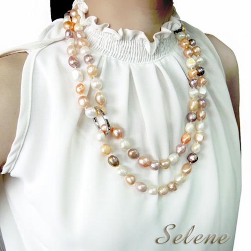 【Selene珠寶】絕美粉嫩淡水珍珠項鍊(多種穿戴搭配)